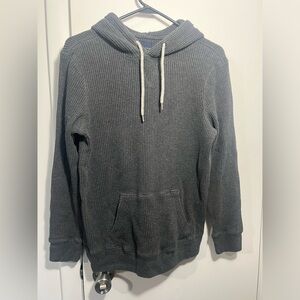 American Eagle Dark Gray Waffle Knit Hoodie
